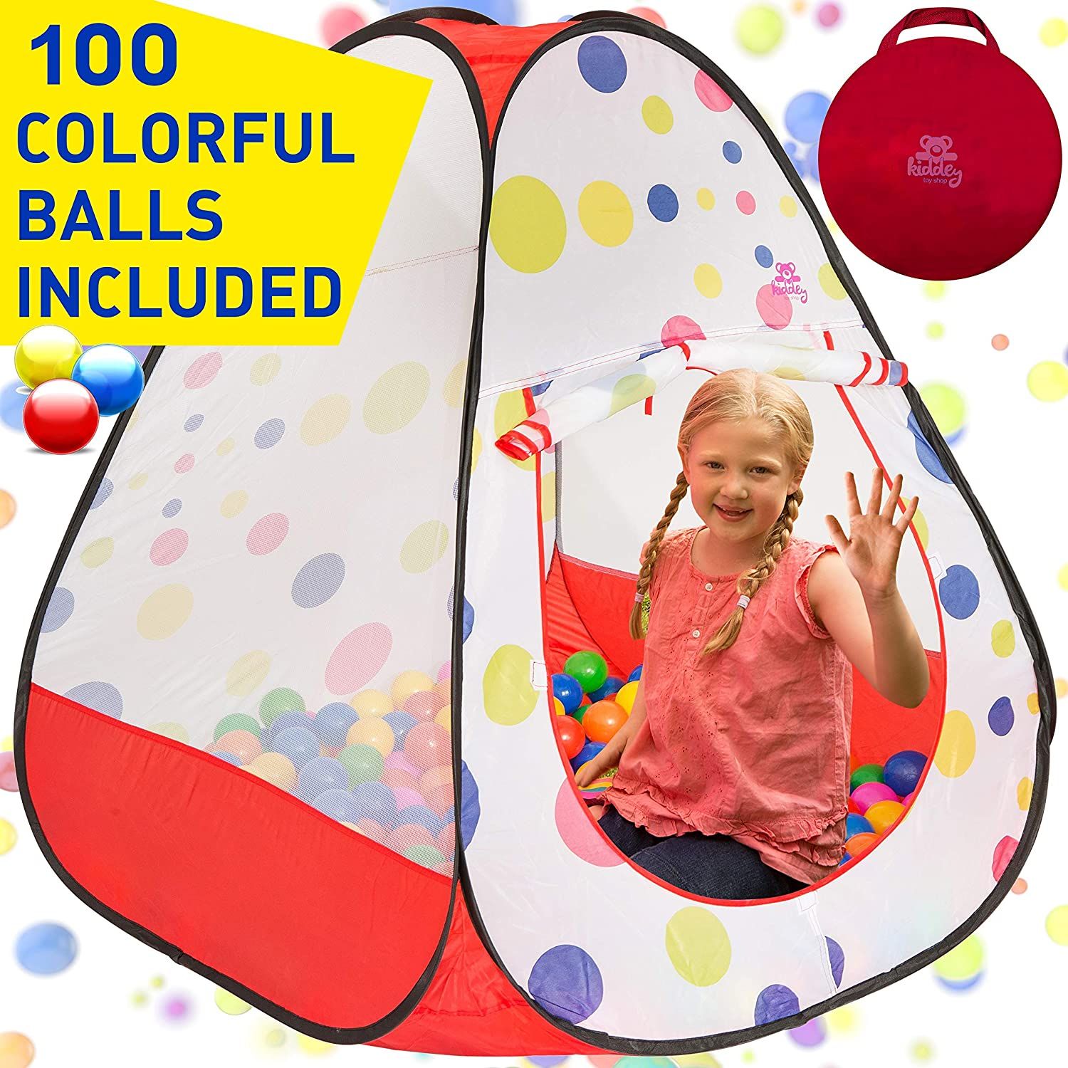 Play Tent House With 100 Ball Easy Travel and Storage