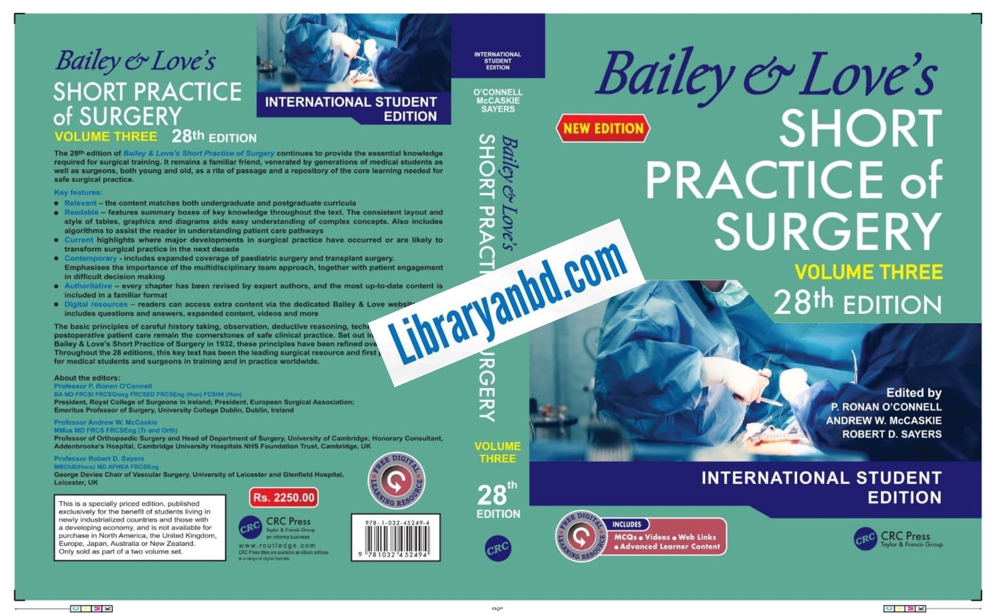 Bailey& Love Short Practice of Surgery 28th/e Full colour 3 Volume set