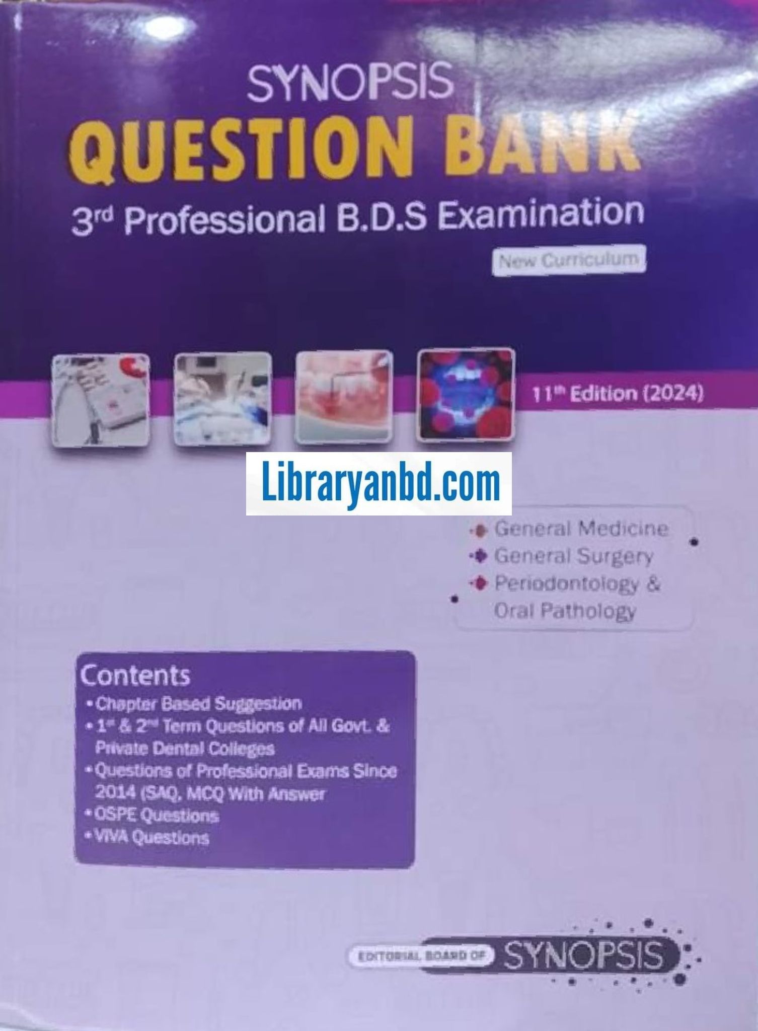 SYNOPSIS QUESTION BANK  3rd Professional B.D.S Examination