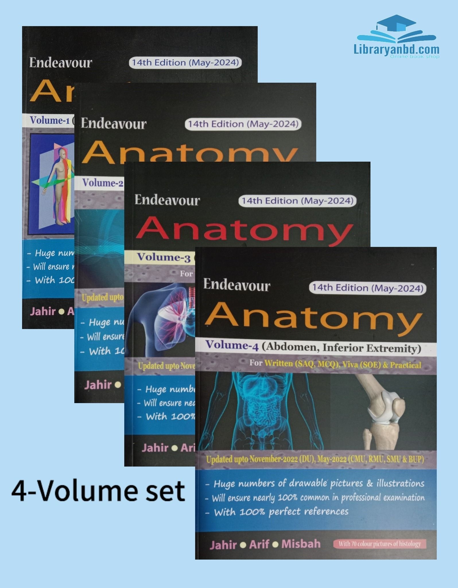 Endeavour  14th Edition (May-2024)  Anatomy  4 volume set