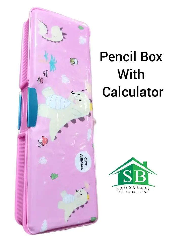 pencil box with calculator