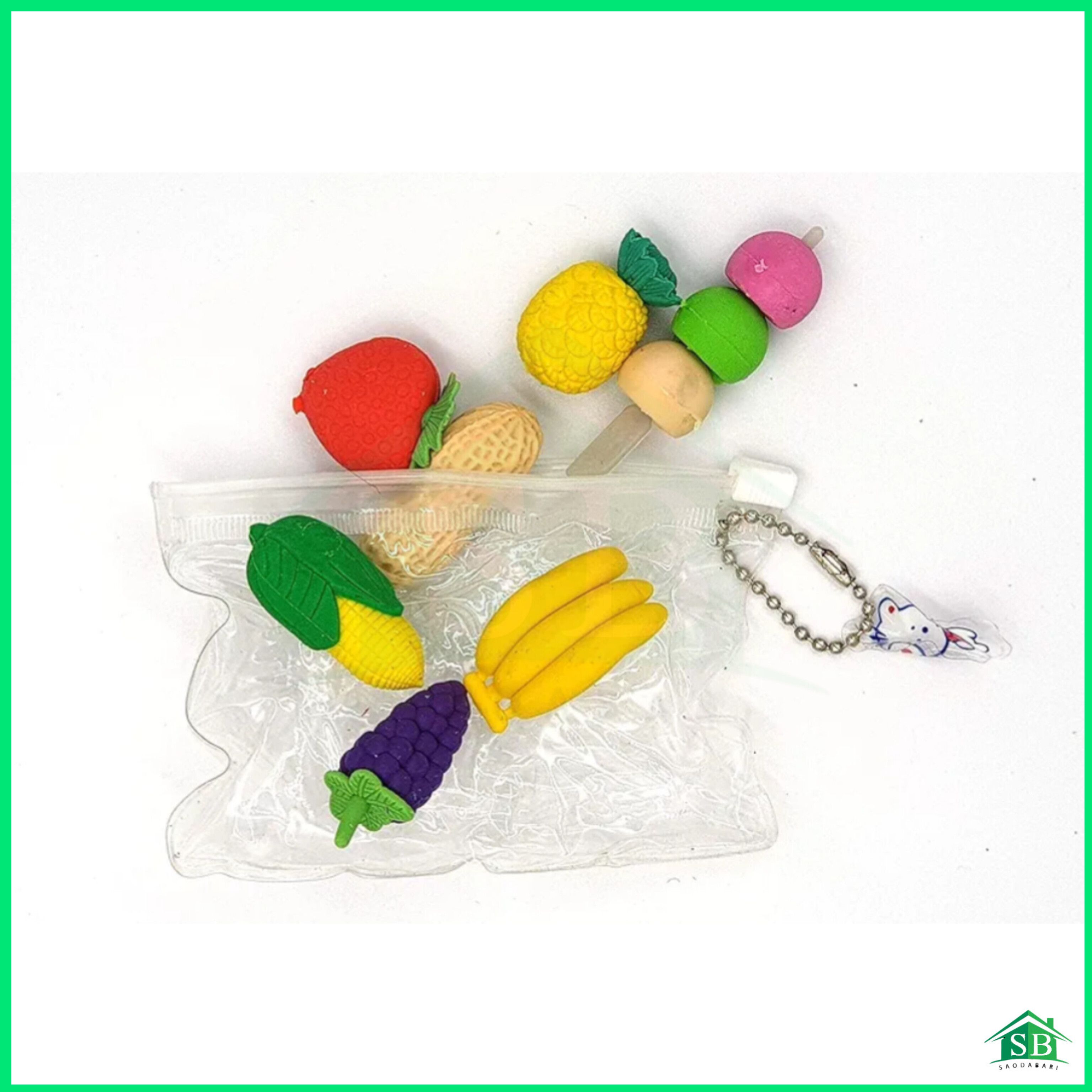 Fruit designed eraser 4pis in a set