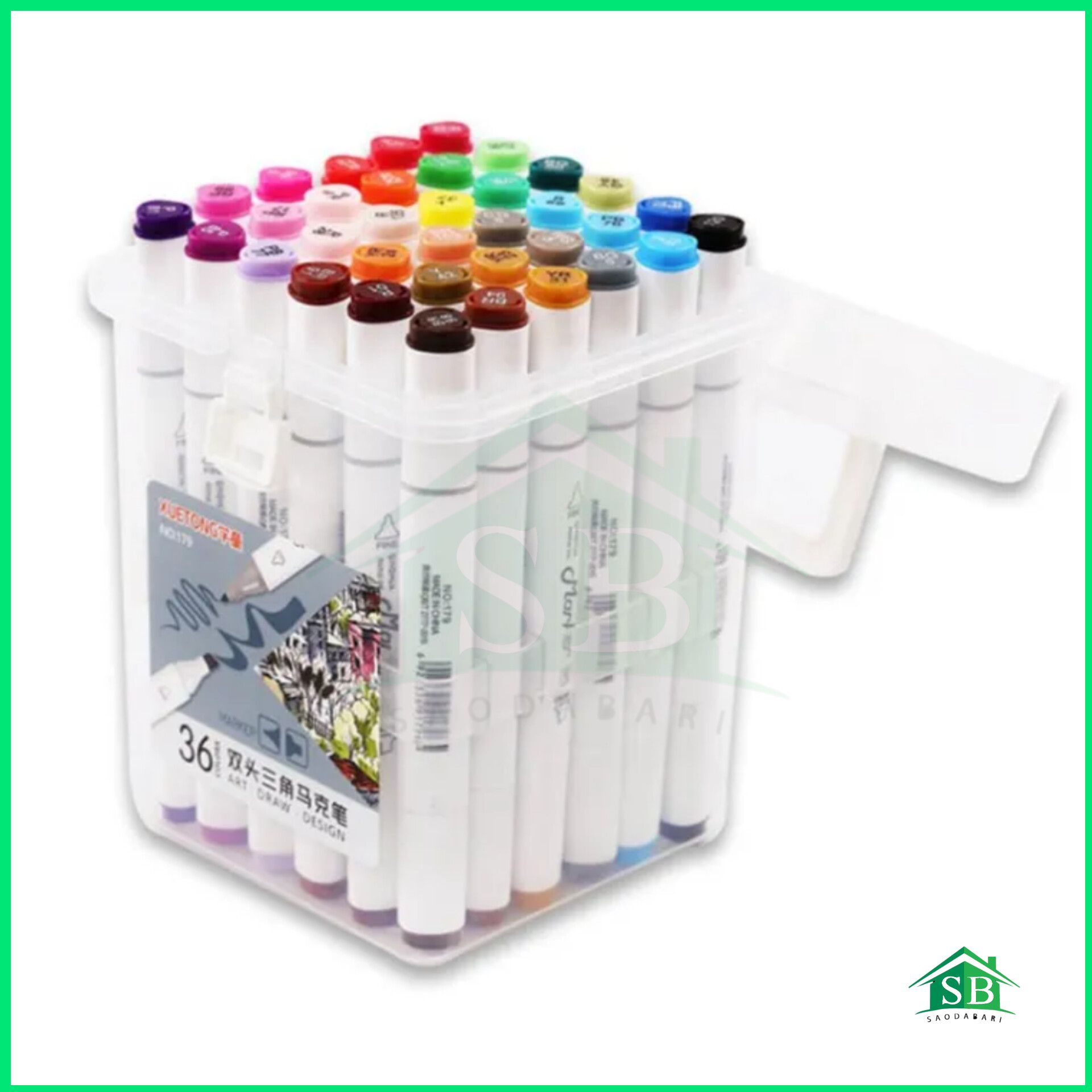 36 Colors Art Markers Set, Dual Tips Permanent Artist Coloring Drawing Markers Pen