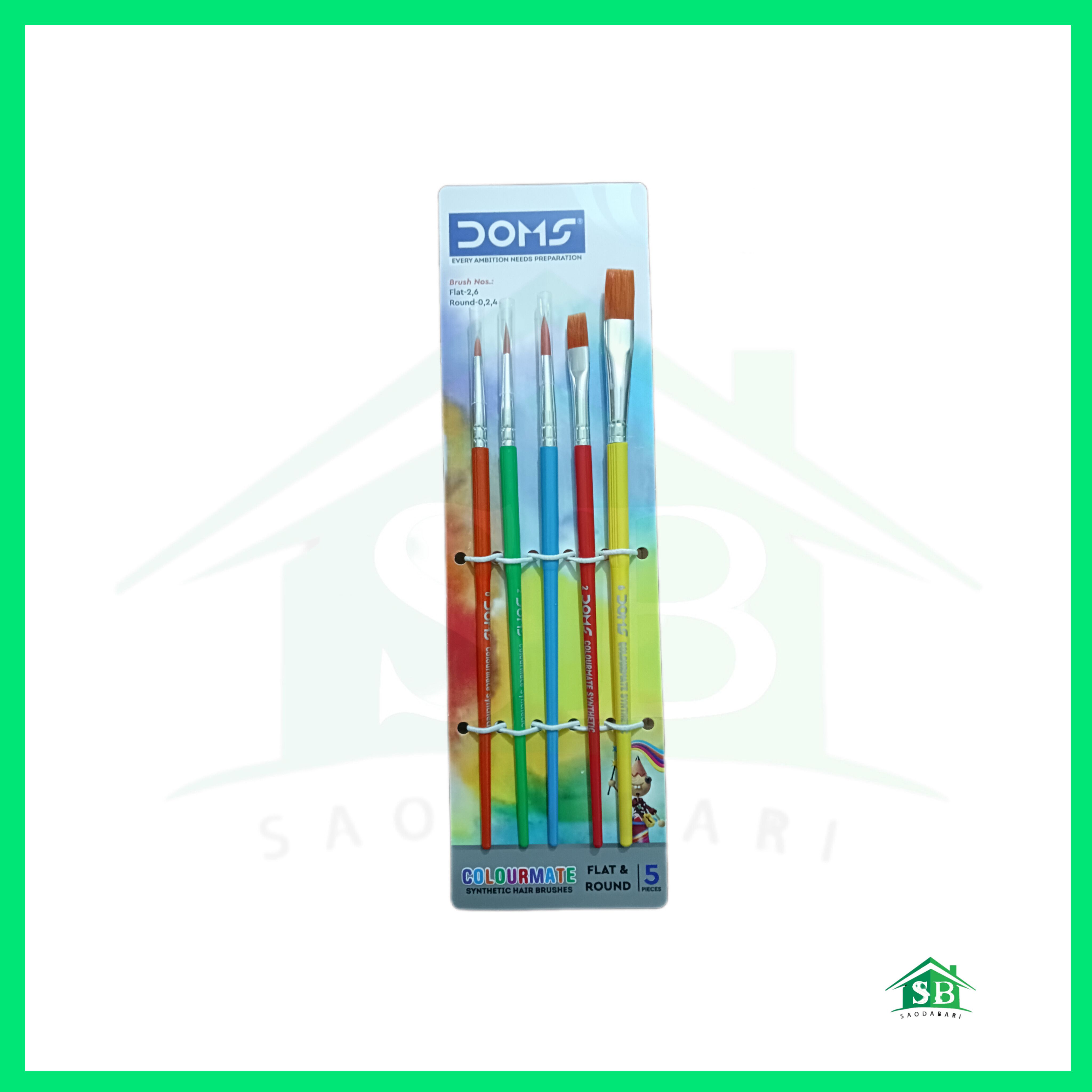 DOMS Colourmate Synthetic Paint Brush 5pieces
