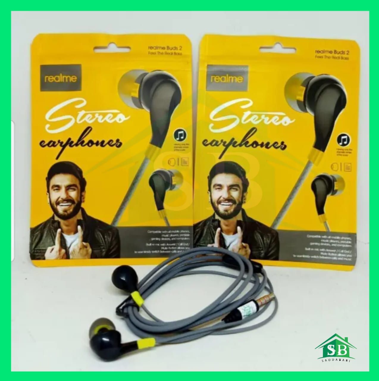 Realme Stereo Earphones hands free 3.5mm