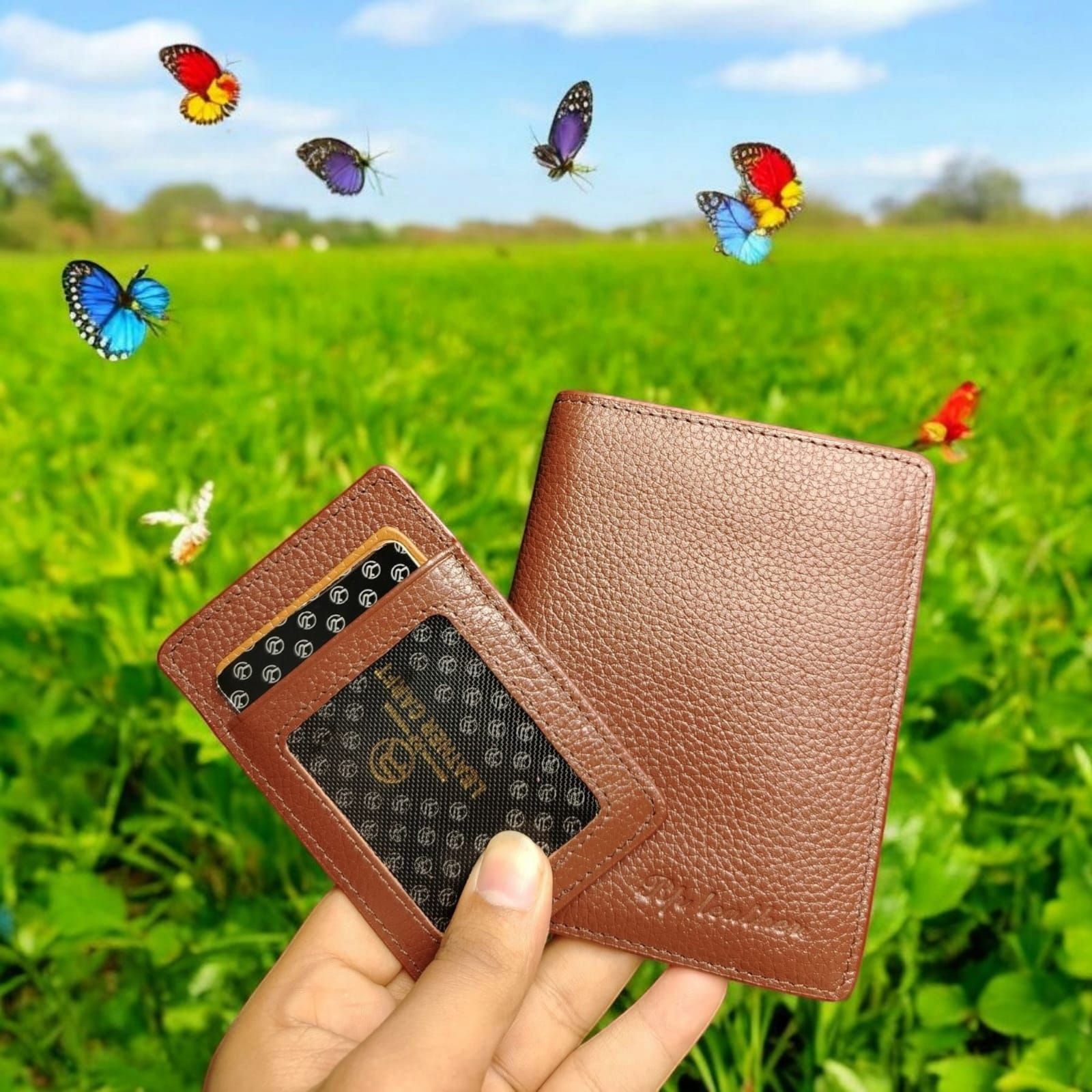 Genuine Leather Slim Smart Wallet