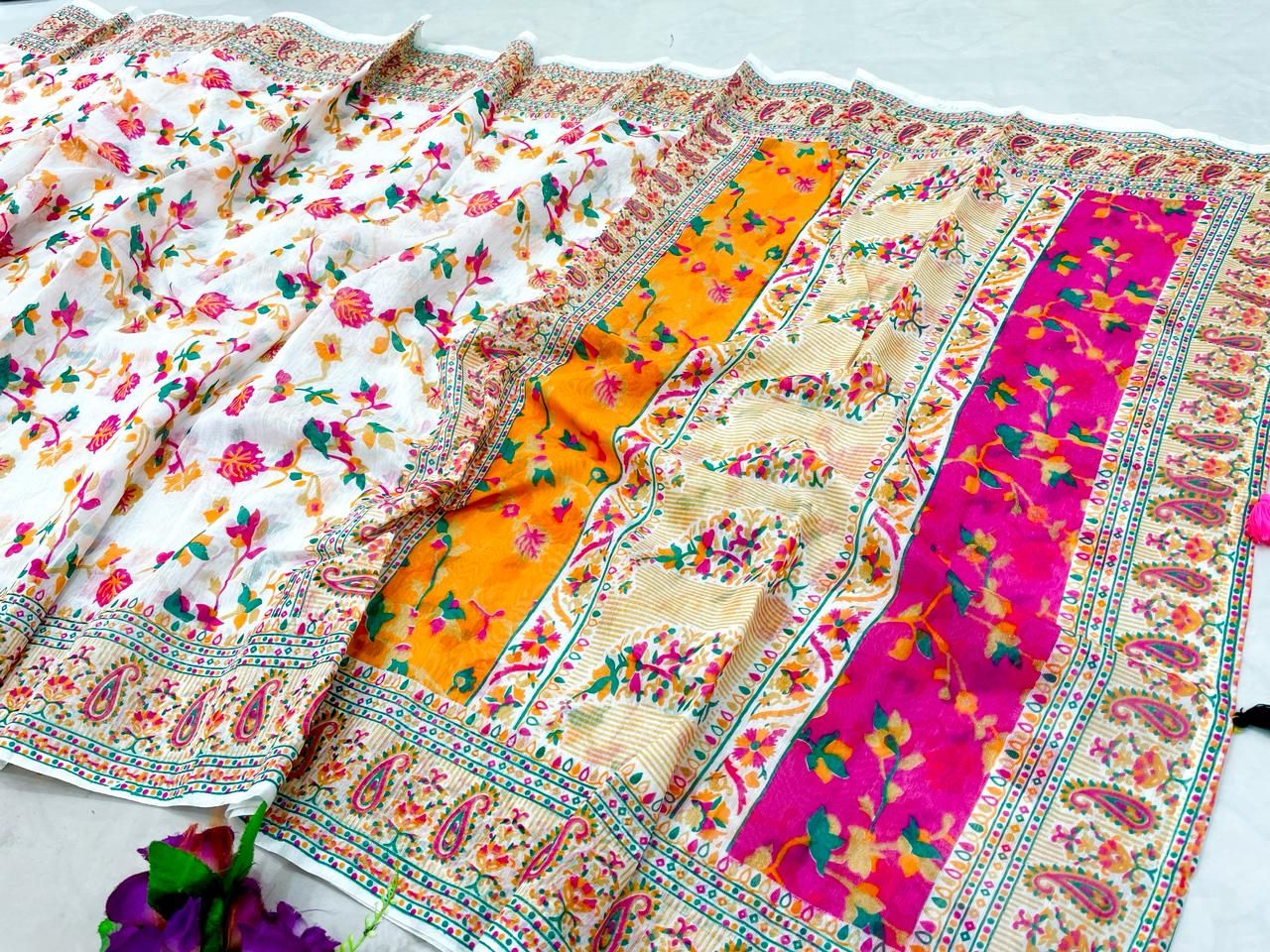 Halfsilk block print