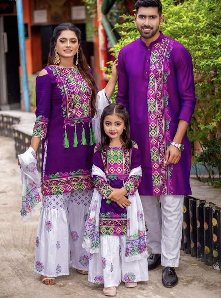 থ্রী পিস এন্ড পাঞ্জাবি ফ্যামিলি সেট