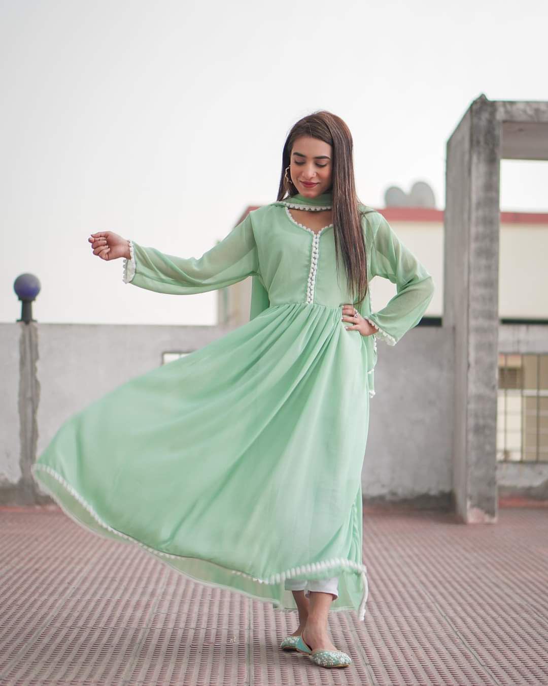 Indian jorjet 2 piece gown