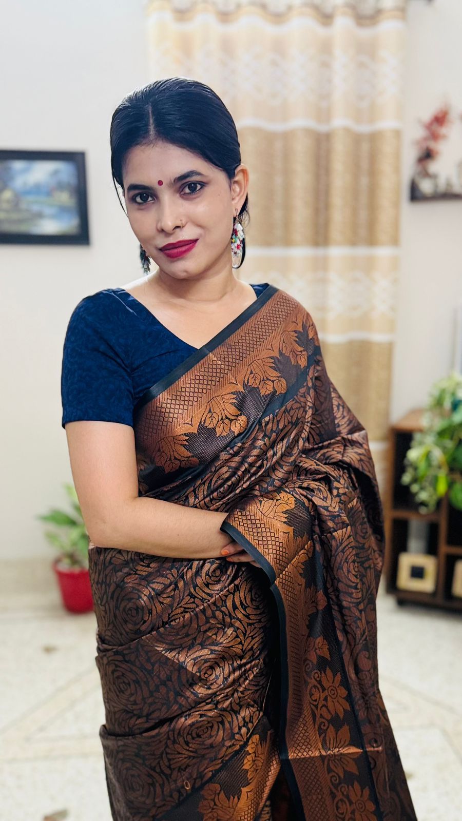 সিল্ক কাতান শাড়ি