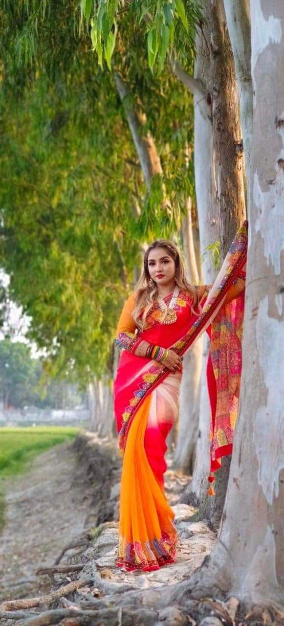 মোস্ট ডিমান্ডিং জর্জেট শাড়ি