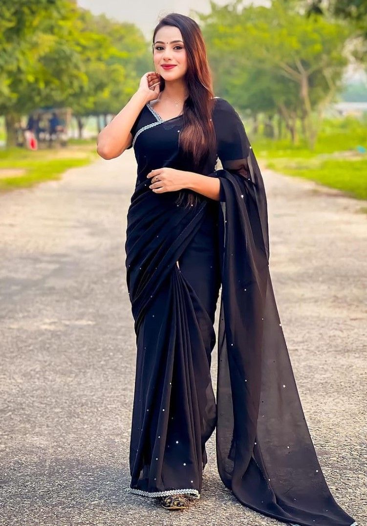 Georgette Sharee with Blouse Piece