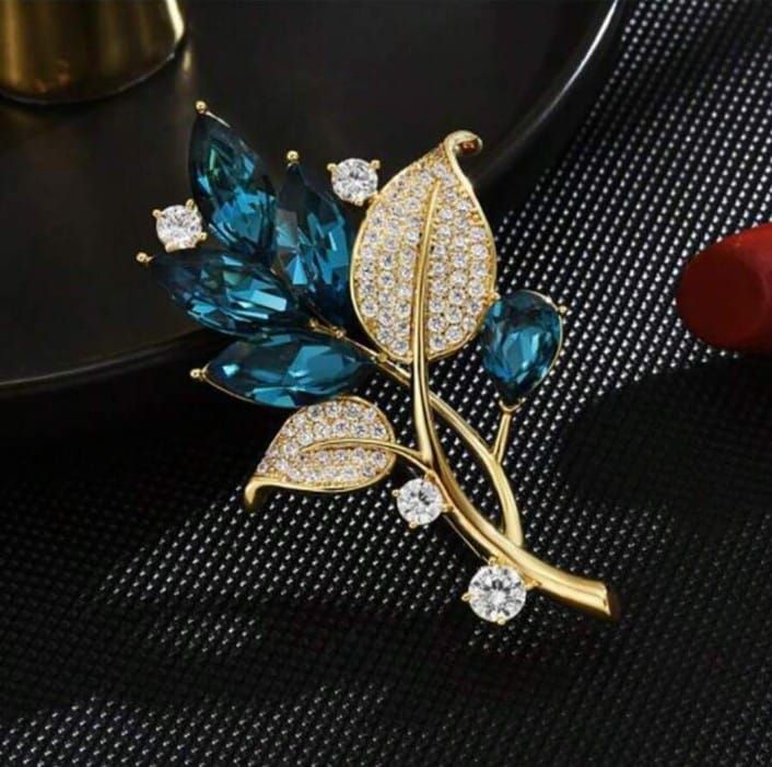 Luxury Crystal Flower Branch Brooch