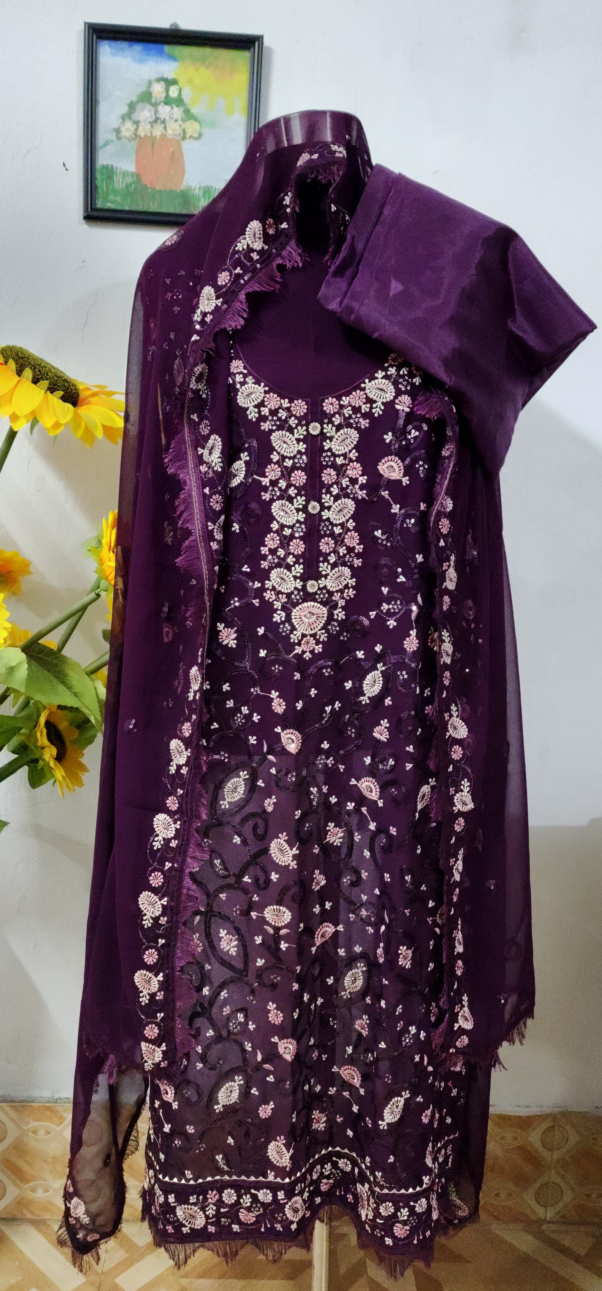 High Quality Indian Georgette Three Piece