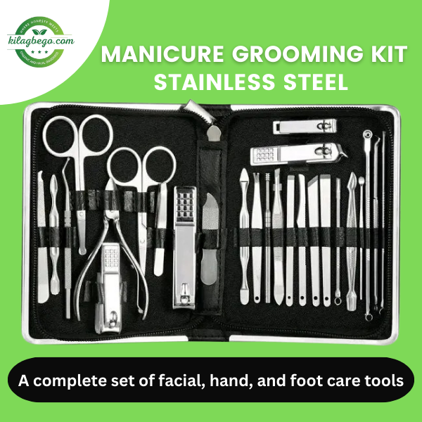 Stainless Steel Manicure Grooming Kit (A full set with 16pcs)