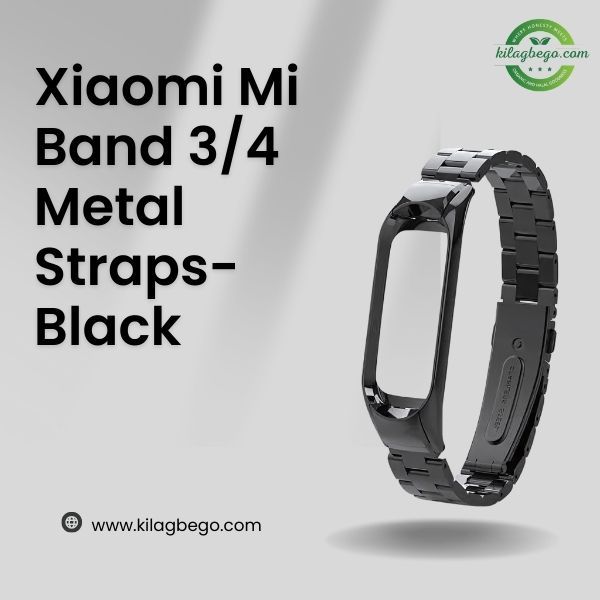 Xiaomi Mi Band 3/4 Metal Straps- Black