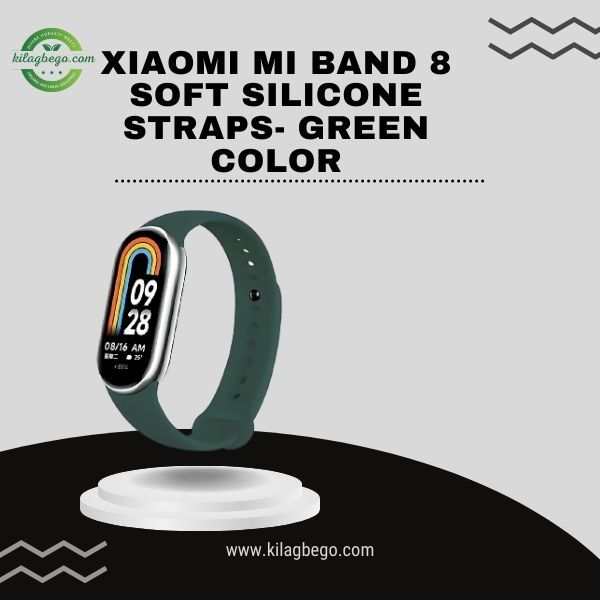 Xiaomi Mi Band 8 Soft Silicone Straps- Green Color