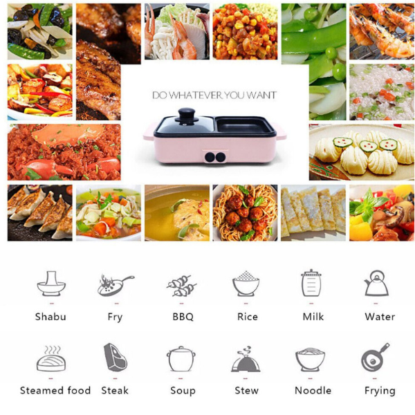 Double Electric Multifunction Hot Plate Pan Cooking Pot