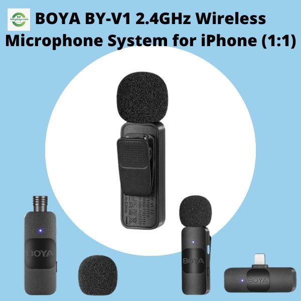 BOYA BY-V1 2.4GHz Wireless Microphone System for iPhone (1:1)