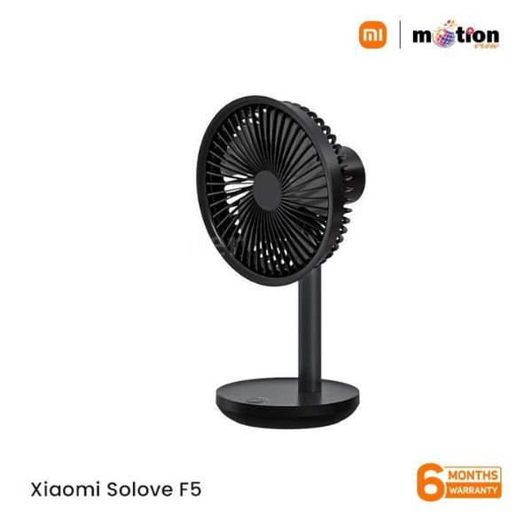 Xiaomi AISOLOVE F5 Pro Rechargeable Fan 4000mAh with Swing & Extendable- Black Color