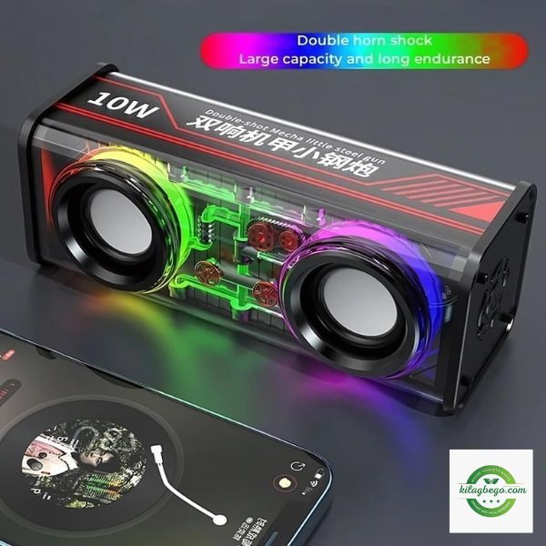 A88 10W Transparent Dual Bluetooth Speaker