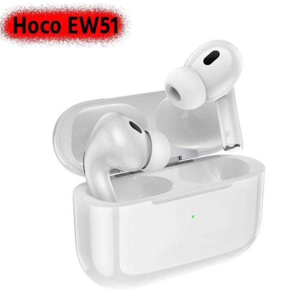 Hoco EW51 ANC True Wireless Bluetooth Earbuds – White Color