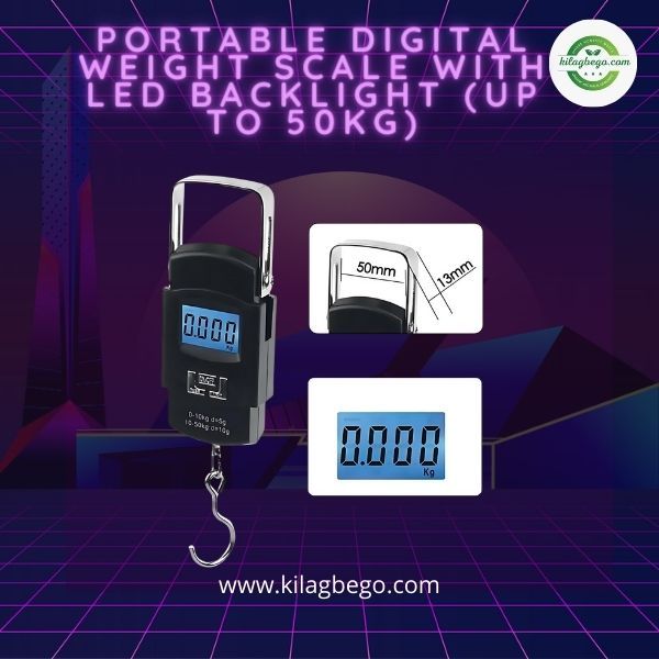 Portable Digital Weight Scale With LED Backlight (Up To 50kg)