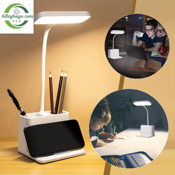 YAGE YG-T031C Rechargeable Touch Dimming Desk Lamp – Pen & Phone Holder