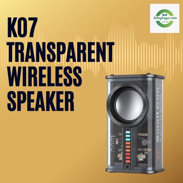 K07 Transparent Wireless Speaker- Black Color
