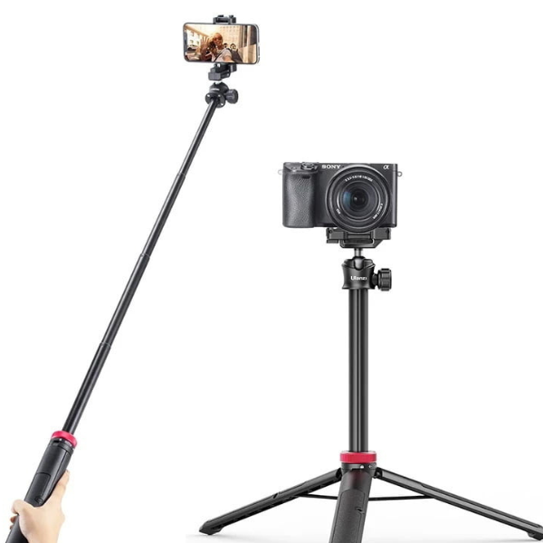 Ulanzi MT44 Extendable Vlog Tripod With 360° Ball Head – Black Color ________________________________