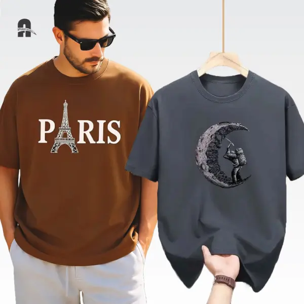 Mens Premium Export Quality DropShoulder T-shirt 2 pcs Combo