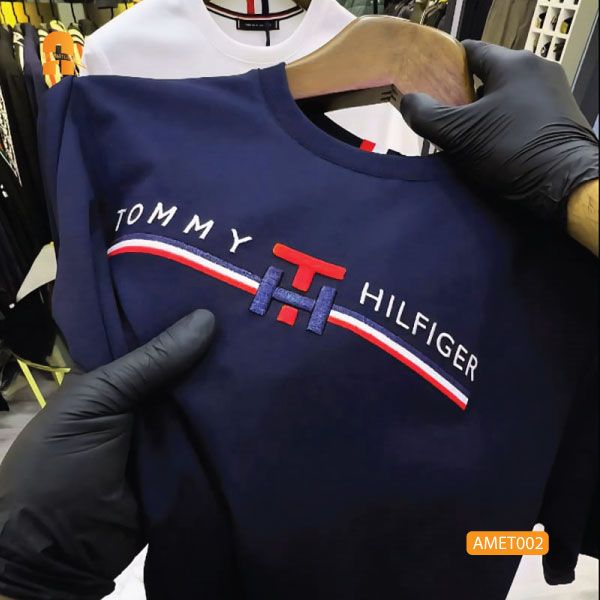 Tommy Hilfiger Drop Shoulder Cotton Neavy Blue T-Shirt