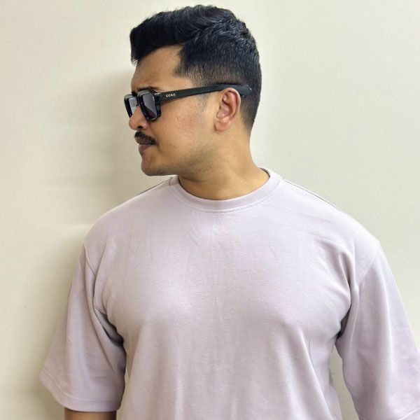 Premium Drop Shoulder Cream T-Shirt