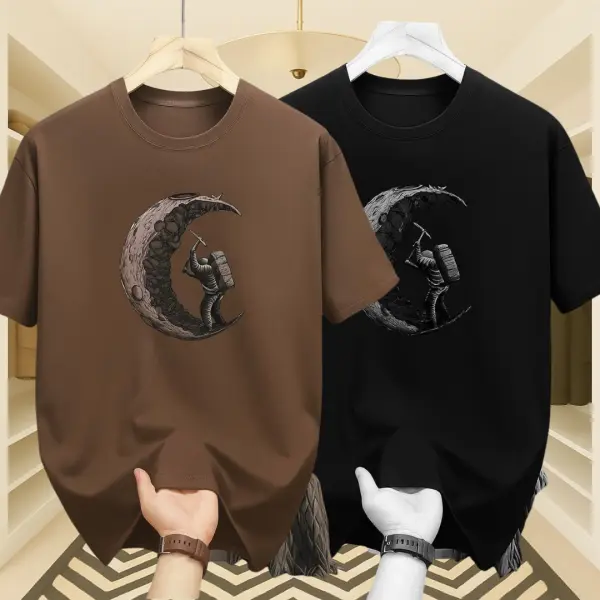 Mens Premium Export Quality DropShoulder T-shirt 2 Pcs Combo (Coffee & Black)