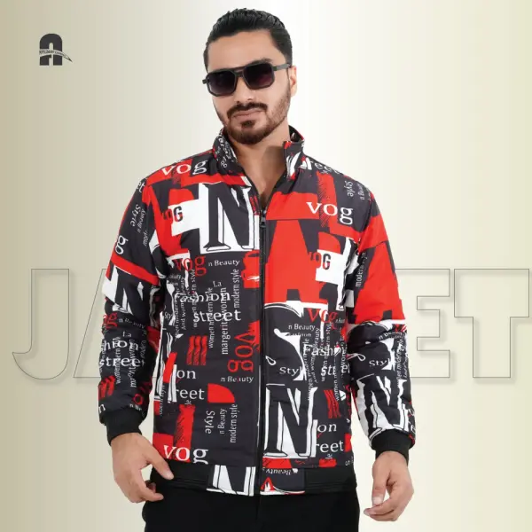 Street Vibe Graphic Padding Jacket for Men