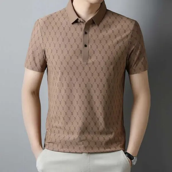 Premium Version Half Sleeve China polo Shirt (Burberry Biskit)