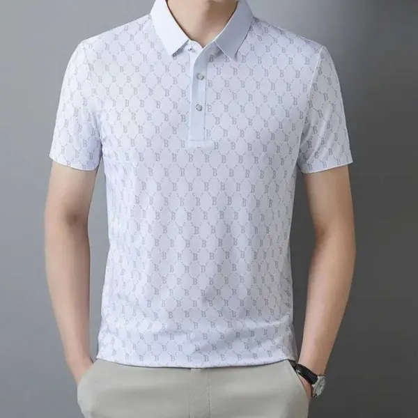 Premium Version Half Sleeve China polo Shirt (Burberry White)