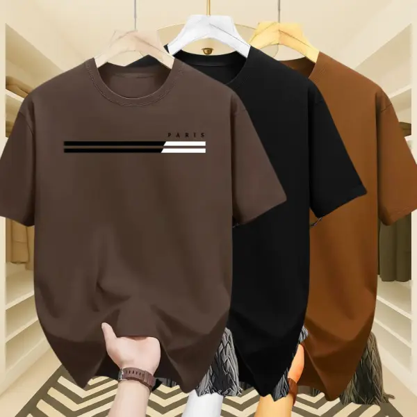 Mens Premium Export Quality DropShoulder T-shirt 3 Pcs Combo (Coffee-Black-Chocolate Brown)