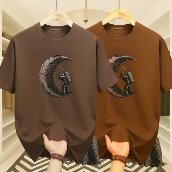 Mens Premium Export Quality DropShoulder T-shirt 2 Pcs Combo (Chocolate & Chocolate Brown)