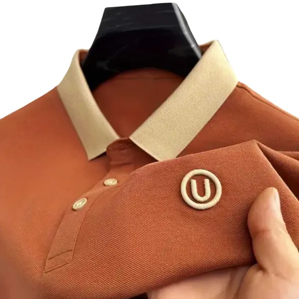 Premium Polo Shirt For Men (Light Orange)
