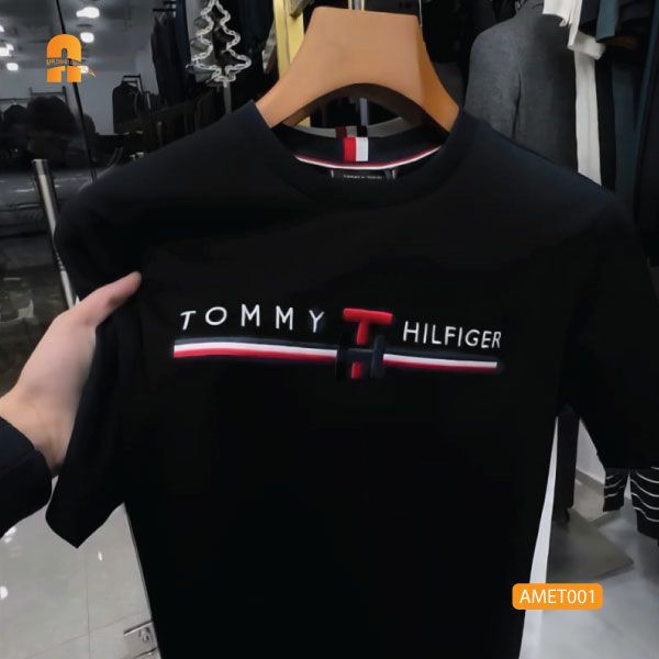 Tommy Hilfiger Drop Shoulder Cotton Black T-Shirt