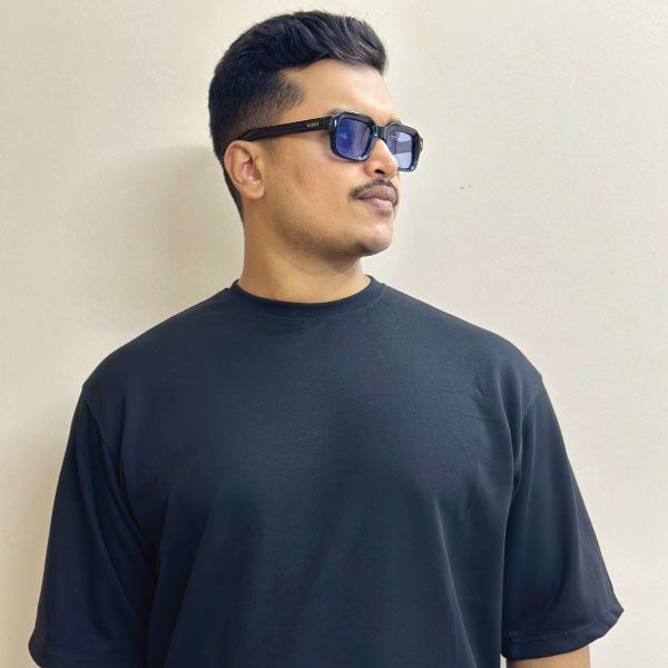 Premium Drop Shoulder Black T-Shirt