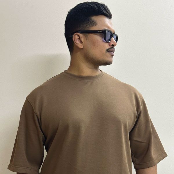 Premium Drop Shoulder Coffee T-Shirt