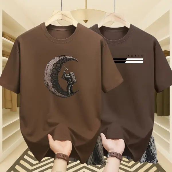Mens Premium Export Quality DropShoulder T-shirt 2 Pcs Combo (Chocolate & Coffee)