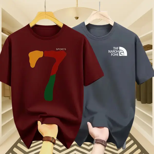 Mens Premium Export Quality DropShoulder T-shirt 2 Pcs Combo (Coffee & Black)