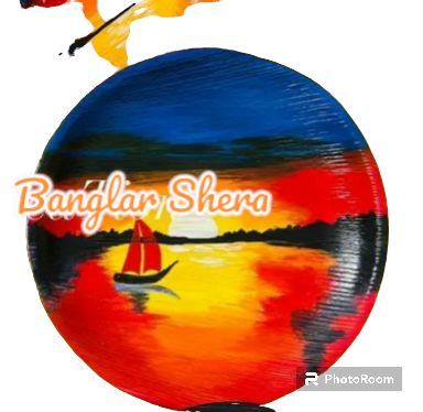 সুপারি খোলের পেইন্টিং প্লেট।