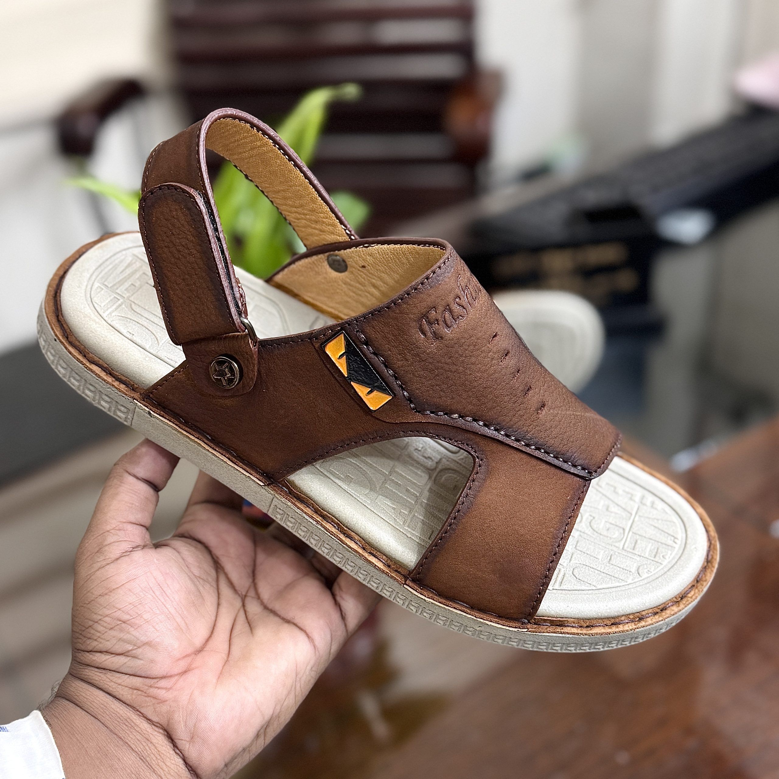 SKM Best New Buff Leather And China sole Sandal for men