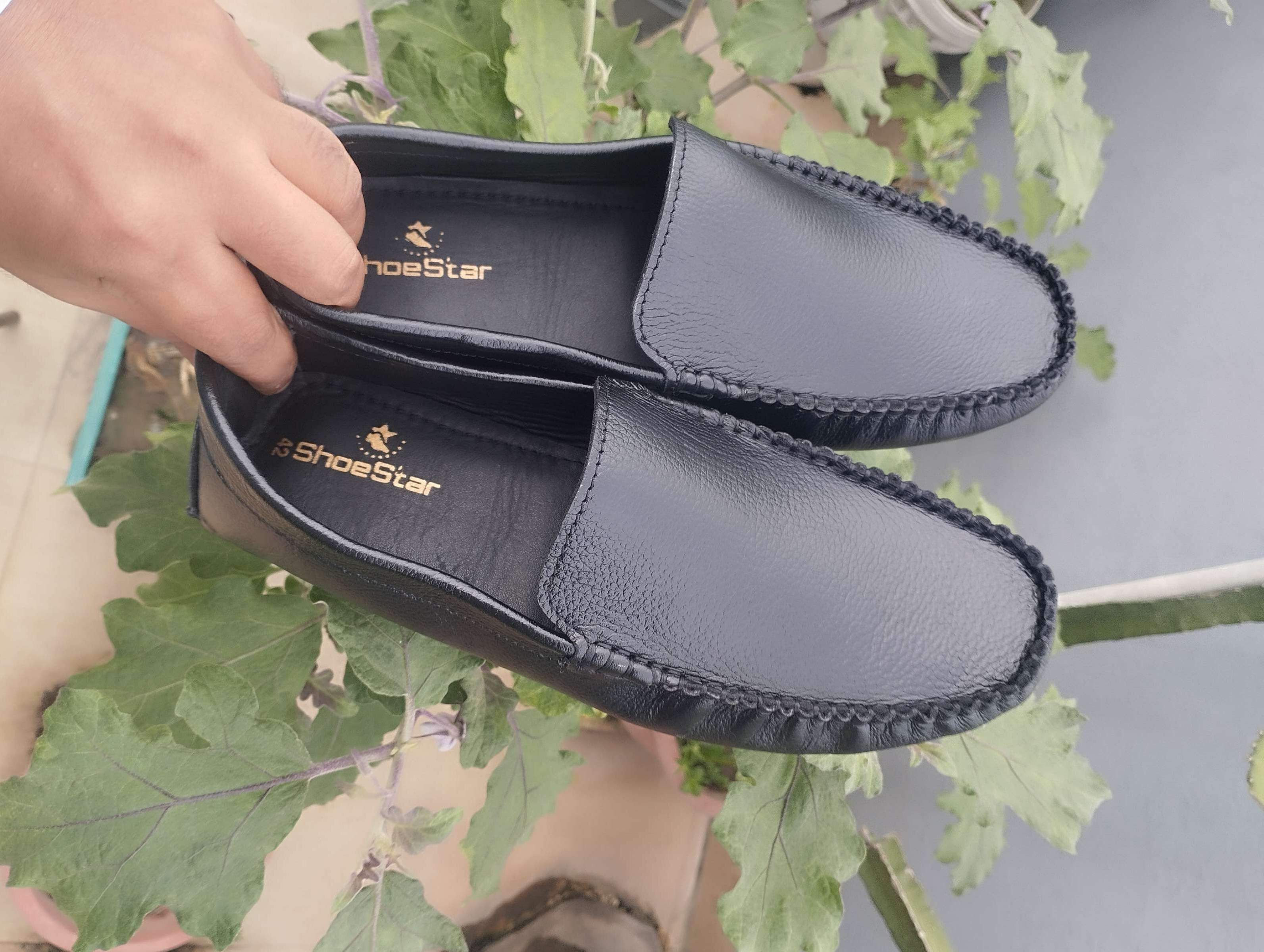 04- solid black loafers