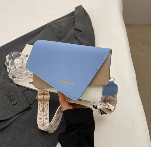 Double shutter design crossbody shoulder bag