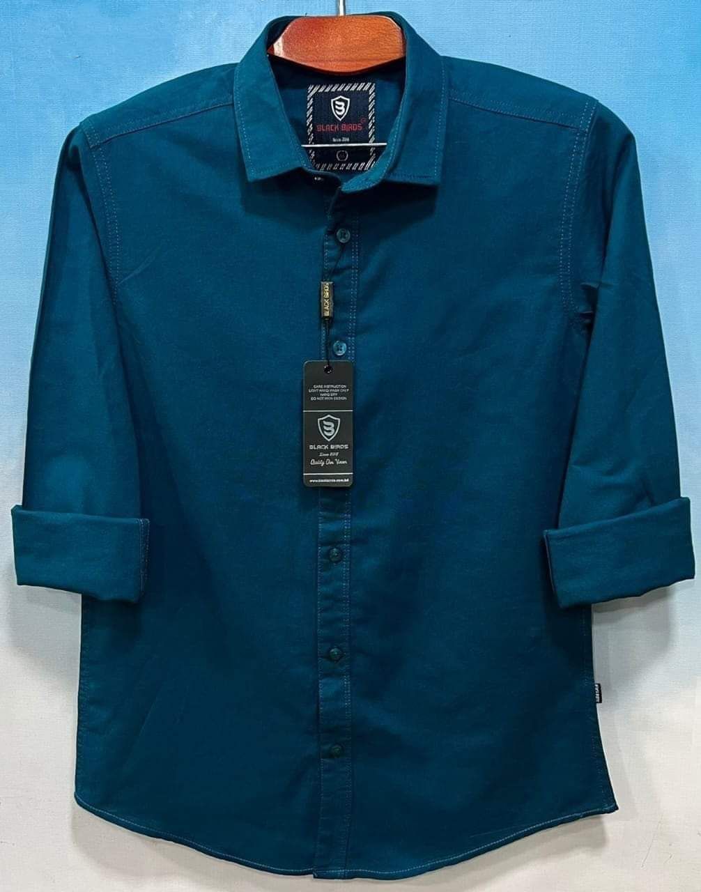 Men's Long Sleeve Solid Shirt - 10